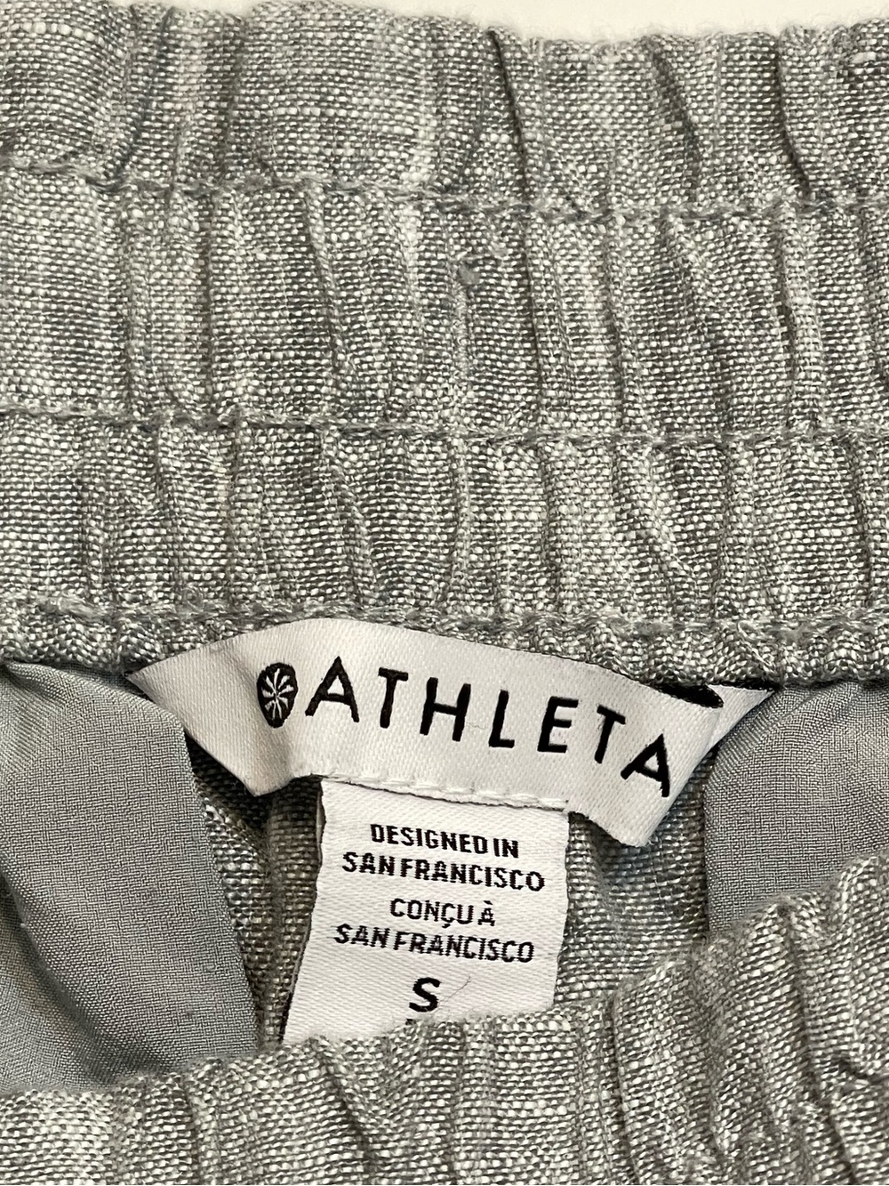 Athleta Bali 100% Linen Gray Women’s Ankle Pants Size S - Picture 8 of 11